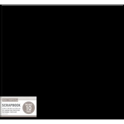 K&Company Black Faux Leather Post Bound Basic Album, 12 x 12 (30705210)