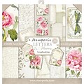 Stamperia Intl Letters & Flowers, 10 Designs/1 Each Double-Sided Paper Pad, 12 x 12, 10/Pkg (SBBL22)