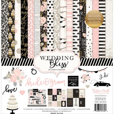 Echo Park Paper Wedding Bliss Collection Kit, 12 x 12 (WB129016)