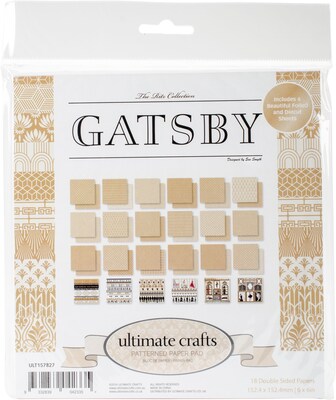 Artdeco Creations The Ritz Gatsby Ultimate Crafts Double-Sided Paper Pad, 6 x 6, 24/Pkg (UL157827)