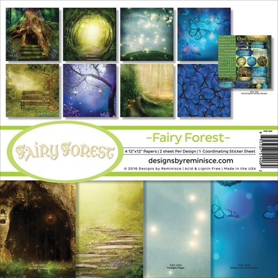 Reminisce Fairy Forest W/Hollow Tree & Butterflies Collection Kit, 12 x 12 (FAF200)