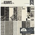Authentique Paper Always, 8 Designs/3 Each Double-Sided Cardstock Pad, 12 x 12, 24/Pkg (ALW012)