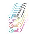 Ashley Die-Cut Magnetic Pointing Fingers, Assorted Colors, 8/Pack, 6/Bundle (ASH10091-6)