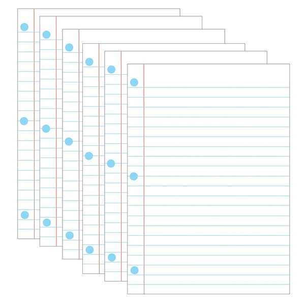 Ashley Productions® Dry Erase Magnetic Notebook Page, 8.5 x 11, Pack of 6 (ASH10128-6)