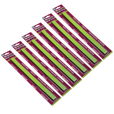 Ashley Magnetic Magi-Strips, Lime Green, 0.75 x 72, 6/Bundle  (ASH11019-6)
