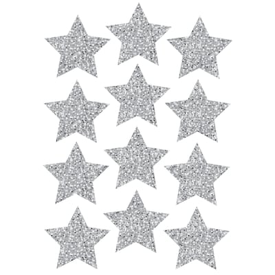 Ashley Productions® Die-Cut Magnets, 3 Silver Sparkle Stars, 12 Per Pack, 6 Packs (ASH30401-6)