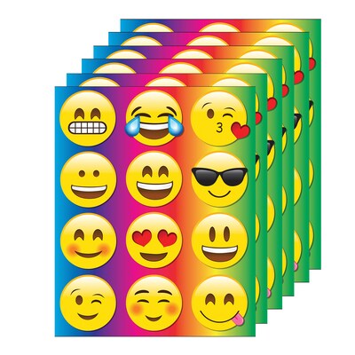 Ashley Die-Cut Magnetic Emotions Icons, 12 Per Pack, 6 Packs (ASH77800-6)