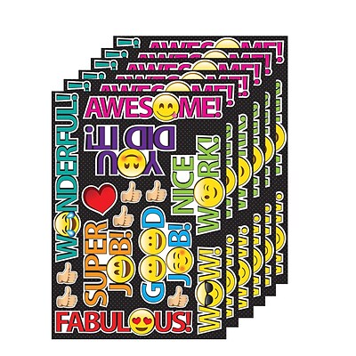 Ashley Productions® Die-Cut Magnetic Emoji Rewards, 15 Per Pack, 6 Packs (ASH77801-6)