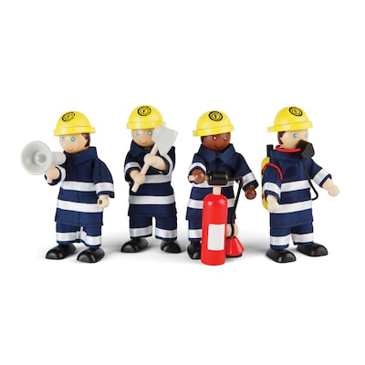 Bigjigs Toys Firefighters Figurines, 4/Set (BJTT0117)