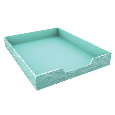 Carson Dellosa Education Paperboard Accessory Desk Tray, Large, Teal Galaxy (CD-181003)