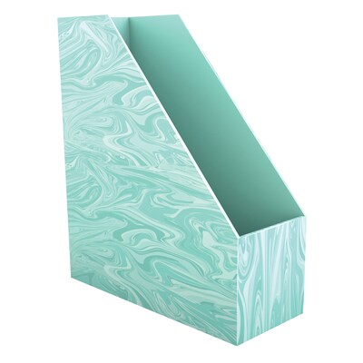 Carson Dellosa Education Paperboard Magazine File Holder, 4" x 10" x 11.5", Teal Galaxy, Pack of 3 (CD-181004-3)