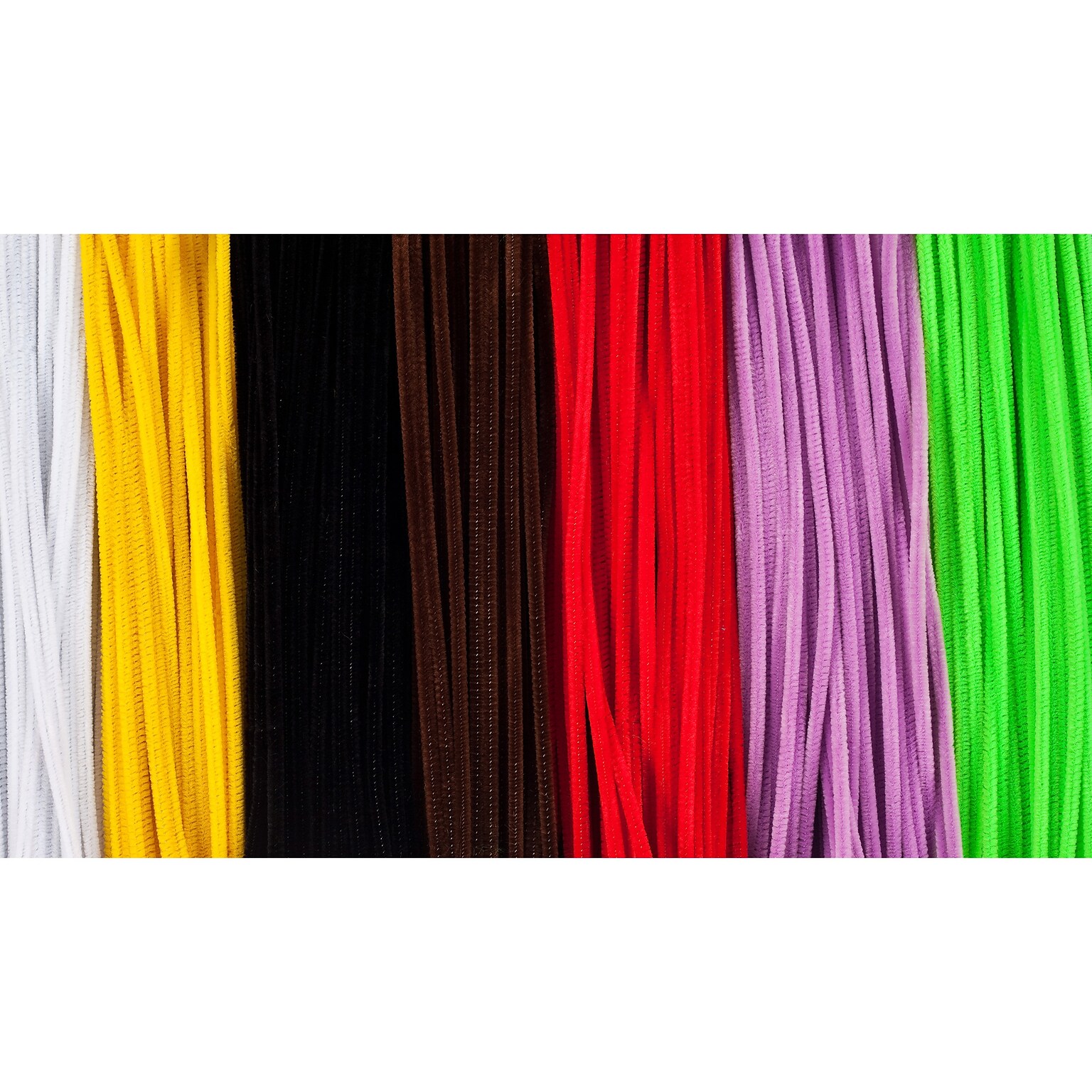 CLI Assorted 6 Chenille Stems, Grade PK+, 1000/Pack, 3 Packs/Bundle (CHL65210-3)
