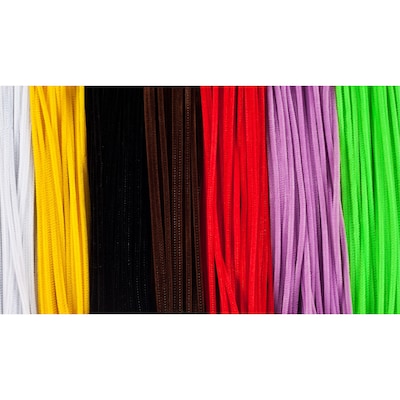 CLI Assorted 6 Chenille Stems, Grade PK+, 1000/Pack, 3 Packs/Bundle (CHL65210-3)