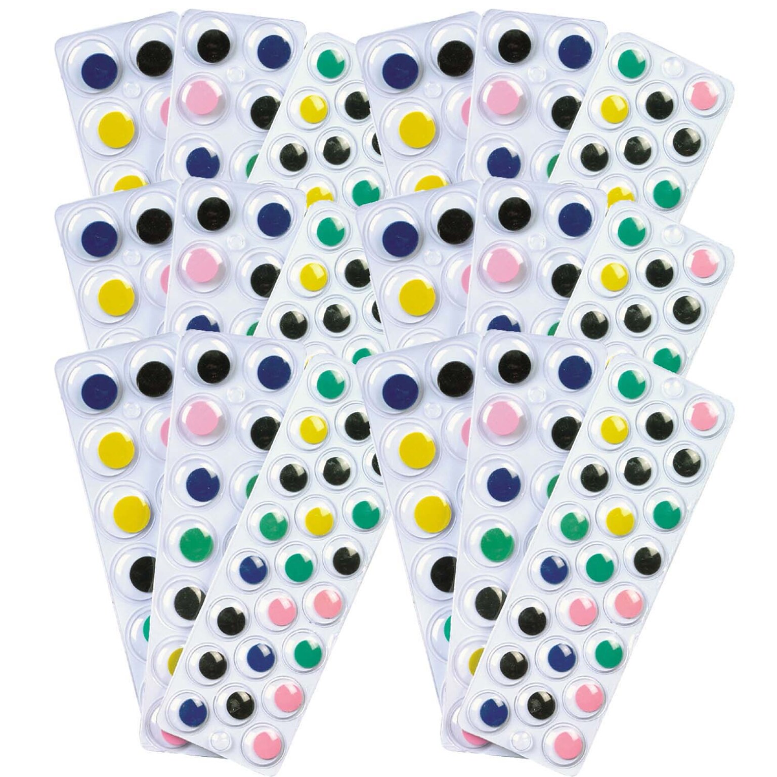 Creativity Street Peel & Stick Wiggle Eyes on Sheets, Assorted Sizes, Grade PK+, 60/Pack, 6 Packs/Bundle (CK-343701-6)