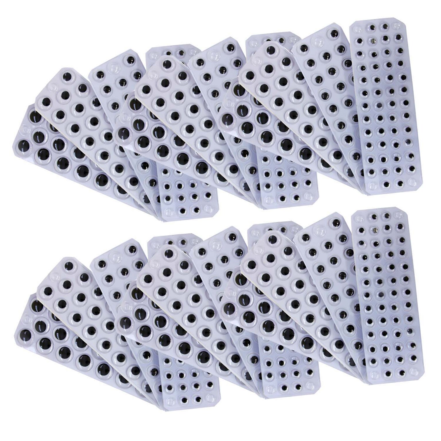 Creativity Street Peel & Stick Wiggle Eyes Black, Assorted Sizes, Grade PK-3, 137/Pack, 6 Packs/Bundle (CK-343802-6)
