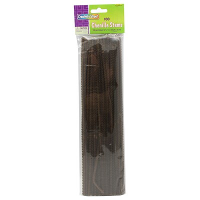 Creativity Street Regular Stems, Brown, 12 x 4 mm, 100/Pack, 12 Packs (CK-711213-12)