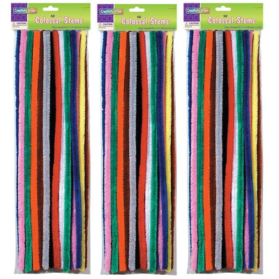 Creativity Street Colossal Stems, Colossal Stems, 19.5 x 15 mm, Grade PK+, 50/Pack, 3 Packs/Bundle