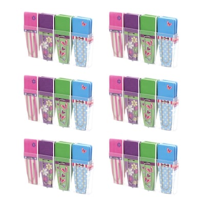 Clip-rite Clip-Flags, Assorted Spring Colors, 24 Per Pack, 6 Packs (CRT137-6)