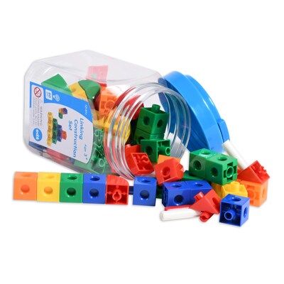 Edx Education Construction Linking Cubes, Assorted Colors, 80/Set (CTU12137)