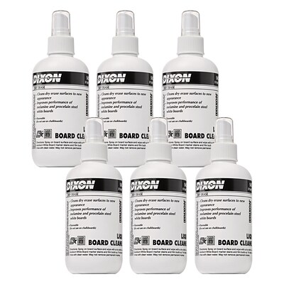 Dixon® Dry Erase Board Cleaner Spray Bottle, 8 oz., Pack of 6 (DIX94008-6)