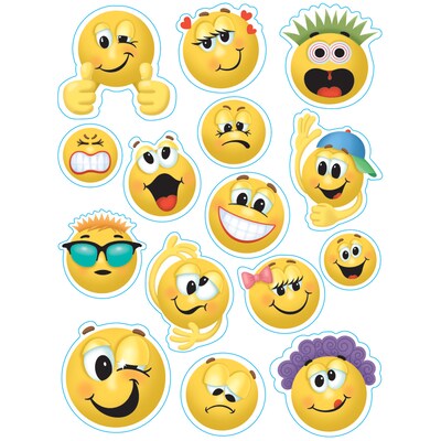 Eureka Window Clings Emoticons, 12/Bundle (EU-836033-12)