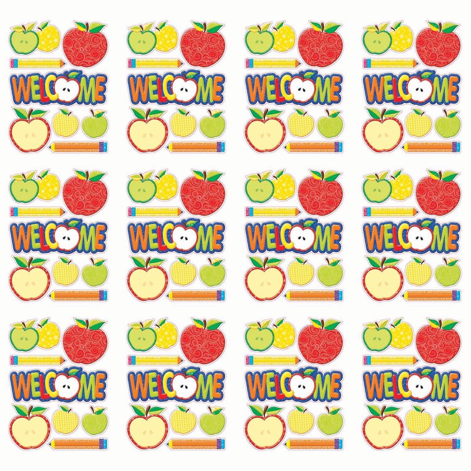 Eureka Window Clings Color My World Welcome, 12/Bundle (EU-836069-12)