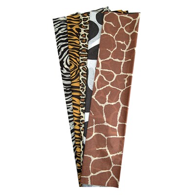 Hygloss Tissue Paper, Animal Print Assortment, 20" x 30", 20 Sheets/Pack, 3 Packs (HYG88209-3)