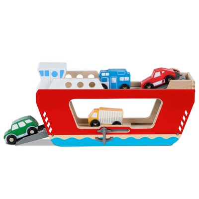 Melissa & Doug Ferryboat, Wooden Boat and 4 Vehicles (LCI31600)