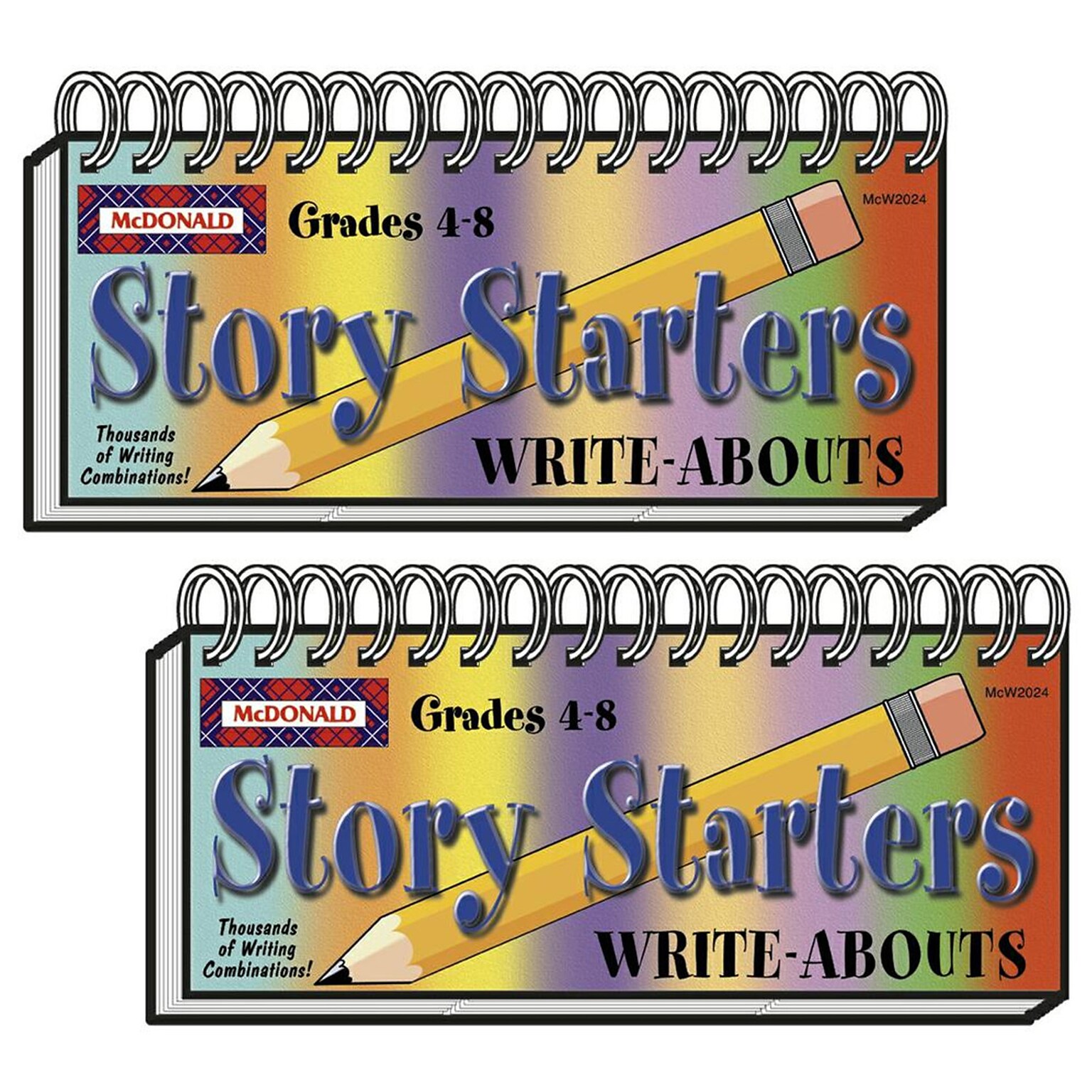 McDonald Publishing Story Starters Write-Abouts, Grade 4-8, Pack of 2 (MC-W2024-2)