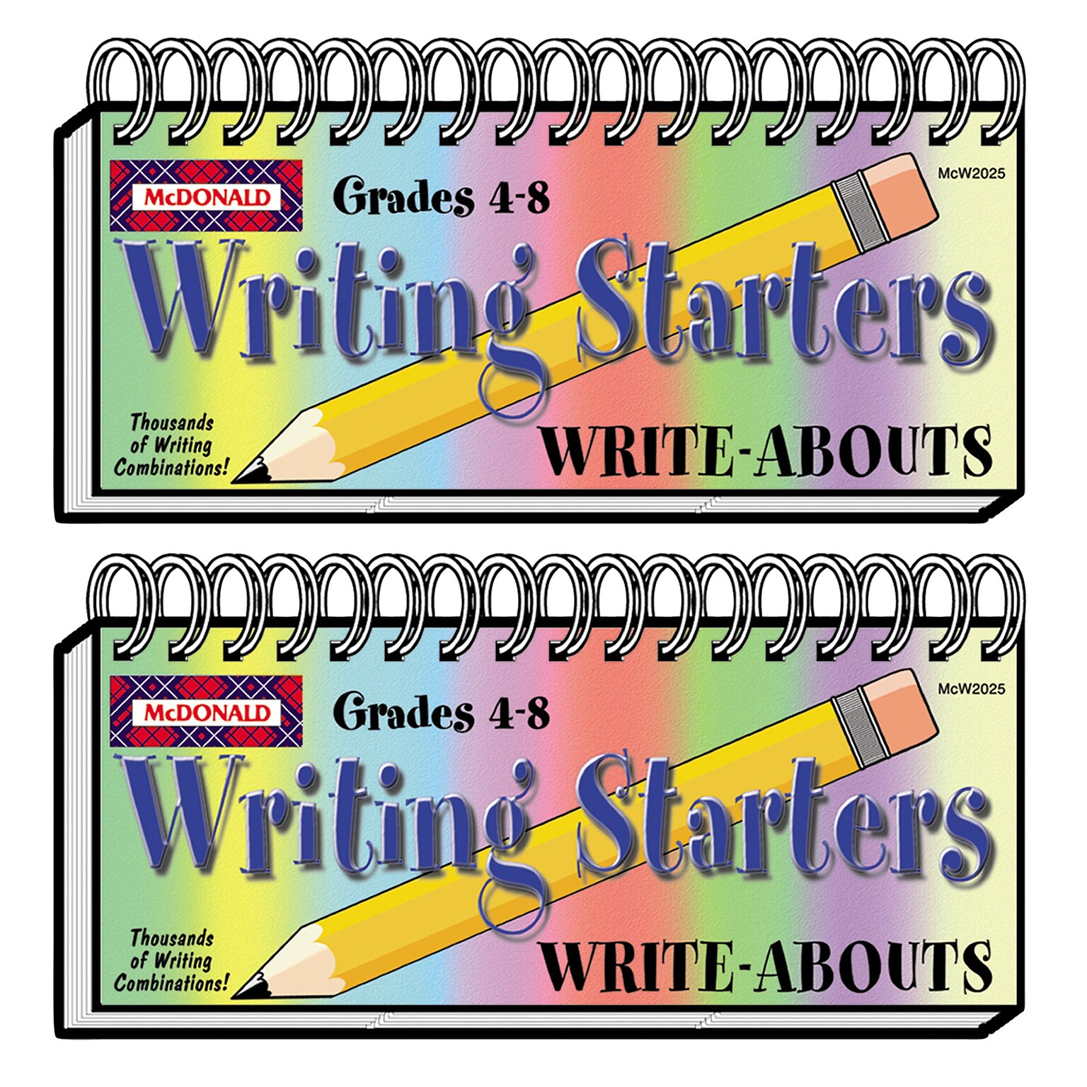 McDonald Publishing Writing Starters Write-Abouts, Grade 4-8, Pack of 2 (MC-W2025-2)
