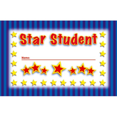 North Star Teacher Resources Star Student Punch Cards, 36 Per Pack, 6 Packs (NST2402-6)
