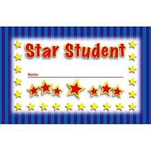 North Star Teacher Resources Star Student Punch Cards, 36 Per Pack, 6 Packs (NST2402-6)
