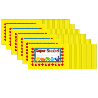 North Star Teacher Resources Super Reader! Punch Cards, 36 Per Pack, 6 Packs (NST2403-6)