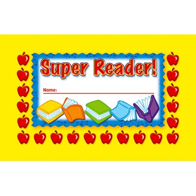 North Star Teacher Resources Super Reader! Punch Cards, 36 Per Pack, 6 Packs (NST2403-6)