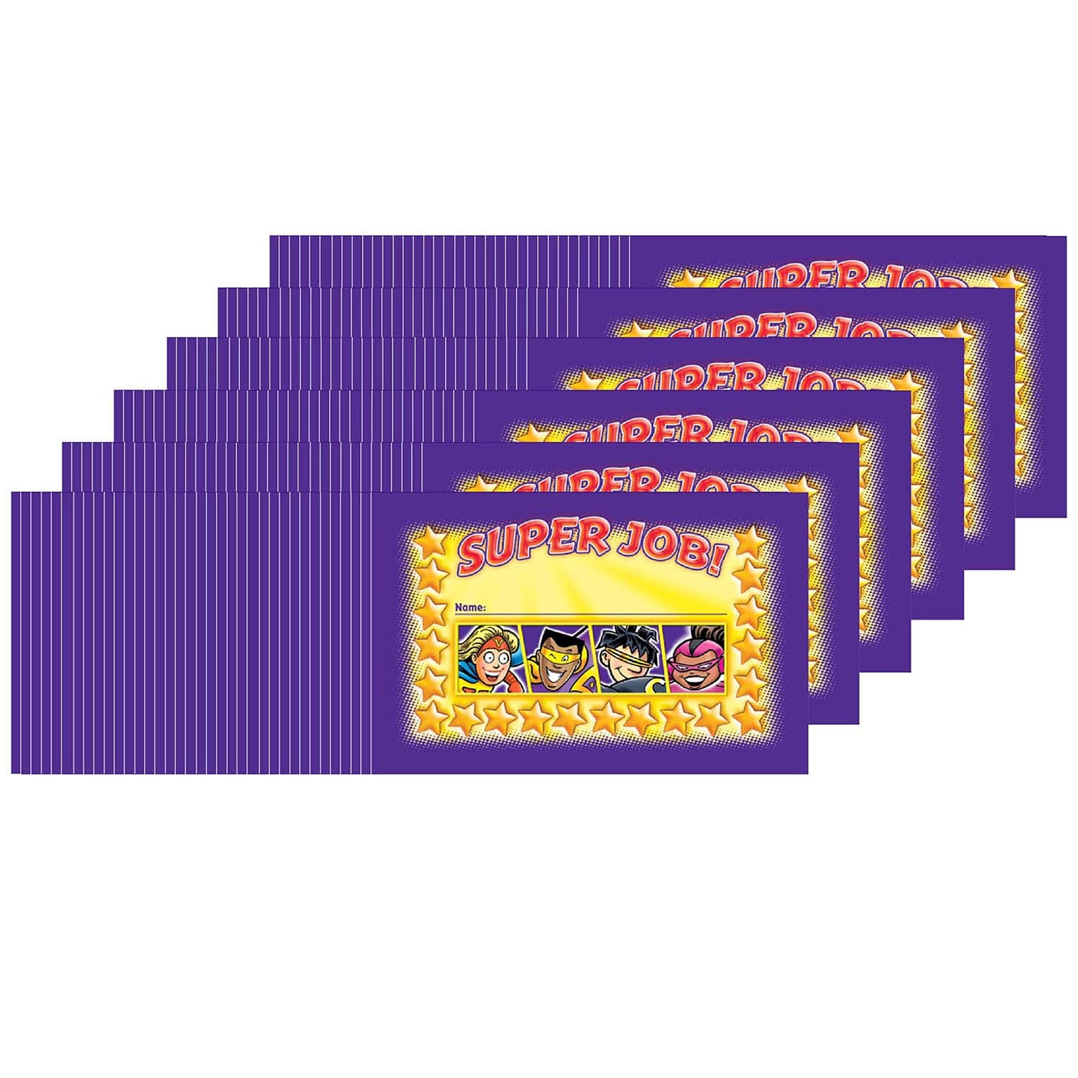 North Star Teacher Resources Superheroes Incentive Punch Cards, 36 Per Pack, 6 Packs (NST2410-6)