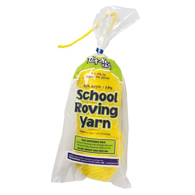 Trait-tex 3-Ply School Roving Yarn Skein, Yellow, Grade K+, 8 oz., 150 Yards (PAC0007081)