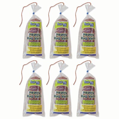 Trait-tex Heavy Rug Yarn, Brown, Grade PK+, 1.37 oz., 60 Yards/Pack, 6 Packs/Bundle (PAC04053-6)