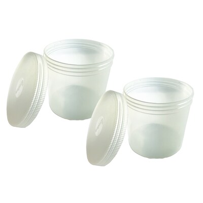 Roylco® Plastic Jar-It, 4" x 4", Clear, 4 Per Pack, 2 Packs (R-57020-2)