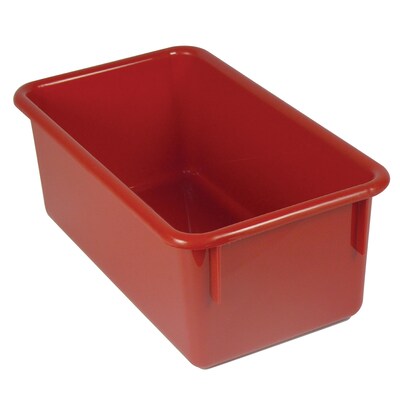 Romanoff Stowaway Plastic Tray (No Lid), Red, Pack of 3 (ROM12102-3)