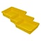 Romanoff Stowaway® Plastic 3 Letter Tray (No Lid), Yellow, Pack of 3 (ROM15103-3)