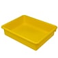 Romanoff Stowaway® Plastic 3" Letter Tray (No Lid), Yellow, Pack of 3 (ROM15103-3)
