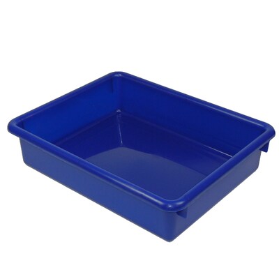 Romanoff Stowaway® Plastic 3 Letter Tray (No Lid), Blue, Pack of 3 (ROM15104-3)