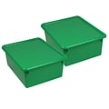 Romanoff Stowaway Plastic 5 Letter Box with Lid, Green, Pack of 2 (ROM16005-2)