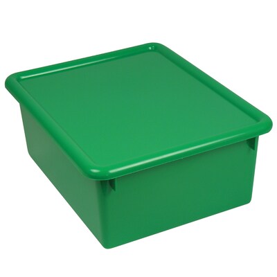 Romanoff Stowaway Plastic 5" Letter Box with Lid, Green, Pack of 2 (ROM16005-2)