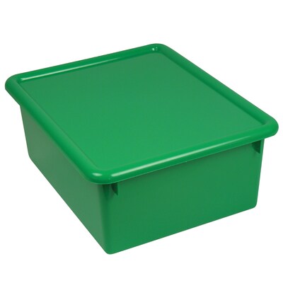 Romanoff Stowaway Plastic 5 Letter Box with Lid, Green, Pack of 2 (ROM16005-2)