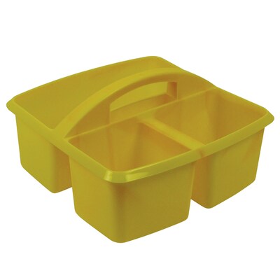 Romanoff Plastic Small Utility Caddy, 9.25" x 9.25" x 5.25", Yellow, Pack of 6 (ROM25903-6)