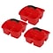 Romanoff Polypropylene Deluxe Small Utility Caddy, 9.5 x 9.5 x 6.5, Red, Pack of 3 (ROM26902-3)