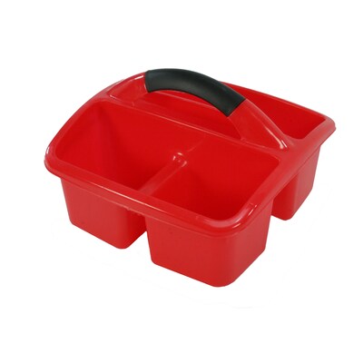 Romanoff Polypropylene Deluxe Small Utility Caddy, 9.5 x 9.5 x 6.5, Red, Pack of 3 (ROM26902-3)