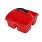 Romanoff Polypropylene Deluxe Small Utility Caddy, 9.5" x 9.5" x 6.5", Red, Pack of 3 (ROM26902-3)