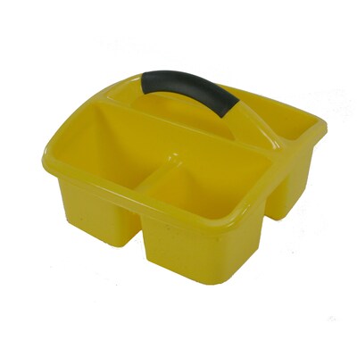 Romanoff Polypropylene Deluxe Small Utility Caddy, 9.5" x 9.5" x 6.5", Yellow, Pack of 3 (ROM26903-3)